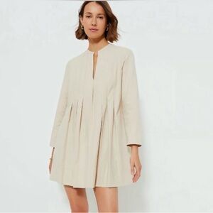 Tuckernuck Cream Mini Dress/Pleated Swing Dress